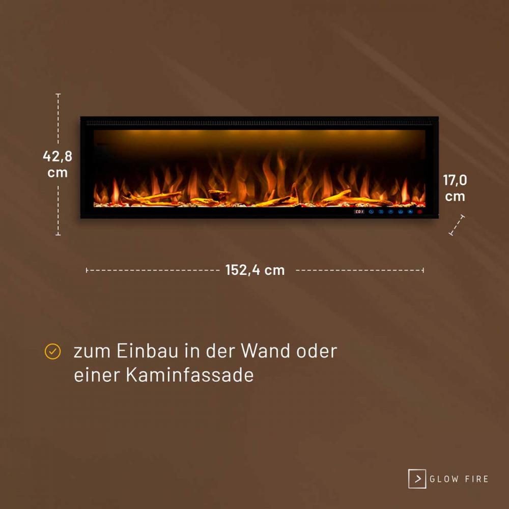 Electric wall fireplace Smart Wall 60